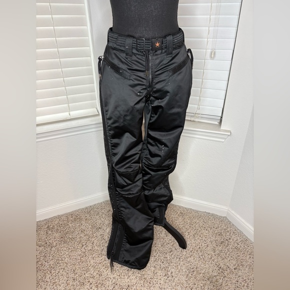 Jet Set Black Embellished Women's Ski Pants - Picture 2 of 6